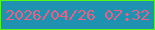 文字の大きさ：5、枠の色：50f918、背景の色：2092b1、文字の色：eb6082 無料ブログパーツのブログ時計