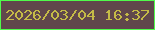 文字の大きさ：5、枠の色：50fb4b、背景の色：60474b、文字の色：c5bb47 無料ブログパーツのブログ時計