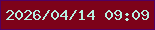 文字の大きさ：5、枠の色：510062、背景の色：7d0219、文字の色：b6f0e1 無料ブログパーツのブログ時計
