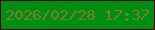 文字の大きさ：3、枠の色：510410、背景の色：008d14、文字の色：7a8122 無料ブログパーツのブログ時計