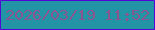 文字の大きさ：2、枠の色：5105d6、背景の色：2393a6、文字の色：8b5690 無料ブログパーツのブログ時計