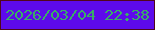 文字の大きさ：3、枠の色：51061d、背景の色：5d0aeb、文字の色：39ad66 無料ブログパーツのブログ時計