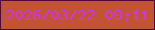 文字の大きさ：3、枠の色：510738、背景の色：c15434、文字の色：d231e4 無料ブログパーツのブログ時計