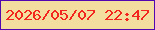 文字の大きさ：5、枠の色：5108b0、背景の色：f3dea0、文字の色：f2261c 無料ブログパーツのブログ時計