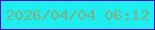 文字の大きさ：5、枠の色：5109bf、背景の色：1feeef、文字の色：80af84 無料ブログパーツのブログ時計
