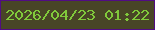 文字の大きさ：4、枠の色：510c83、背景の色：484526、文字の色：80c93b 無料ブログパーツのブログ時計