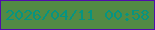 文字の大きさ：4、枠の色：510cac、背景の色：528a45、文字の色：069481 無料ブログパーツのブログ時計