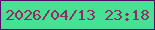 文字の大きさ：4、枠の色：510e68、背景の色：46e195、文字の色：8d2d63 無料ブログパーツのブログ時計