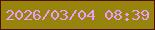 文字の大きさ：3、枠の色：510f04、背景の色：96840c、文字の色：e89cfc 無料ブログパーツのブログ時計