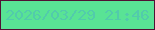 文字の大きさ：3、枠の色：511134、背景の色：59e395、文字の色：52cbab 無料ブログパーツのブログ時計