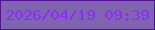 文字の大きさ：5、枠の色：51148e、背景の色：7f64ae、文字の色：8b2cfe 無料ブログパーツのブログ時計