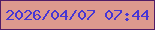 文字の大きさ：5、枠の色：511c66、背景の色：dd998e、文字の色：4735d4 無料ブログパーツのブログ時計