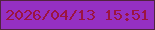 文字の大きさ：1、枠の色：51243f、背景の色：9530c2、文字の色：9b1441 無料ブログパーツのブログ時計