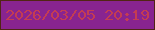 文字の大きさ：1、枠の色：512515、背景の色：882490、文字の色：c43c53 無料ブログパーツのブログ時計