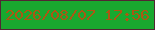 文字の大きさ：4、枠の色：512633、背景の色：19a82f、文字の色：ac5613 無料ブログパーツのブログ時計