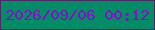 文字の大きさ：2、枠の色：512769、背景の色：028d66、文字の色：8a0acf 無料ブログパーツのブログ時計