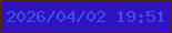 文字の大きさ：5、枠の色：512903、背景の色：3112c3、文字の色：3b53df 無料ブログパーツのブログ時計