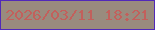 文字の大きさ：1、枠の色：5129b9、背景の色：998b7e、文字の色：c2605c 無料ブログパーツのブログ時計