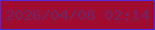 文字の大きさ：2、枠の色：5129de、背景の色：a00b30、文字の色：72246a 無料ブログパーツのブログ時計