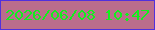 文字の大きさ：4、枠の色：5130dd、背景の色：bb6d8c、文字の色：12ef1d 無料ブログパーツのブログ時計