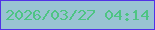 文字の大きさ：4、枠の色：5132e6、背景の色：99c3d2、文字の色：4ec484 無料ブログパーツのブログ時計