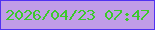 文字の大きさ：4、枠の色：5132f1、背景の色：c19de7、文字の色：3cc92b 無料ブログパーツのブログ時計