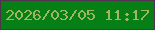 文字の大きさ：2、枠の色：51334f、背景の色：077f17、文字の色：a1b65f 無料ブログパーツのブログ時計