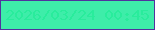 文字の大きさ：2、枠の色：51339e、背景の色：3eeda9、文字の色：29ec9c 無料ブログパーツのブログ時計