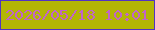 文字の大きさ：4、枠の色：5134c3、背景の色：b3b604、文字の色：c165c9 無料ブログパーツのブログ時計