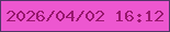 文字の大きさ：1、枠の色：513667、背景の色：ed57d0、文字の色：97176d 無料ブログパーツのブログ時計