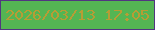 文字の大きさ：1、枠の色：513680、背景の色：54b553、文字の色：b79c35 無料ブログパーツのブログ時計