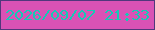 文字の大きさ：1、枠の色：51377c、背景の色：d952b5、文字の色：14cab5 無料ブログパーツのブログ時計
