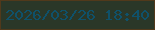 文字の大きさ：2、枠の色：51391b、背景の色：2a3728、文字の色：0f516a 無料ブログパーツのブログ時計