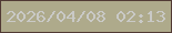 文字の大きさ：2、枠の色：513a34、背景の色：aeaa8b、文字の色：c9c9c6 無料ブログパーツのブログ時計