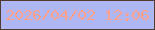 文字の大きさ：1、枠の色：513c2f、背景の色：aeb6f3、文字の色：fa9f8b 無料ブログパーツのブログ時計