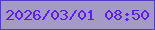 文字の大きさ：3、枠の色：513dc1、背景の色：a39ac5、文字の色：5d1cf1 無料ブログパーツのブログ時計