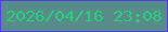 文字の大きさ：4、枠の色：513dea、背景の色：578c88、文字の色：28cf7e 無料ブログパーツのブログ時計