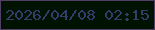 文字の大きさ：3、枠の色：513f67、背景の色：001300、文字の色：343c6e 無料ブログパーツのブログ時計