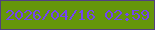 文字の大きさ：5、枠の色：514080、背景の色：65960a、文字の色：7444f2 無料ブログパーツのブログ時計