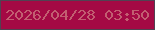 文字の大きさ：4、枠の色：514152、背景の色：a40944、文字の色：c25e71 無料ブログパーツのブログ時計