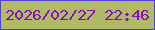 文字の大きさ：5、枠の色：5142cd、背景の色：b1ba65、文字の色：850fbc 無料ブログパーツのブログ時計