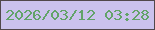 文字の大きさ：1、枠の色：51484c、背景の色：cbc2ee、文字の色：62a369 無料ブログパーツのブログ時計