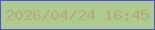 文字の大きさ：1、枠の色：514ee5、背景の色：adcb8c、文字の色：b3a983 無料ブログパーツのブログ時計