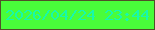 文字の大きさ：3、枠の色：515029、背景の色：49fd3a、文字の色：17f8ac 無料ブログパーツのブログ時計