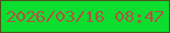 文字の大きさ：2、枠の色：51511a、背景の色：0cde30、文字の色：ad5542 無料ブログパーツのブログ時計