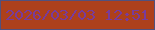 文字の大きさ：3、枠の色：51517e、背景の色：ad401c、文字の色：783b9c 無料ブログパーツのブログ時計