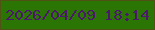 文字の大きさ：2、枠の色：515315、背景の色：2b7504、文字の色：4c186c 無料ブログパーツのブログ時計