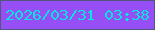 文字の大きさ：1、枠の色：51567c、背景の色：964ff5、文字の色：08e4e1 無料ブログパーツのブログ時計