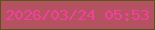 文字の大きさ：4、枠の色：515914、背景の色：b55262、文字の色：f43f9d 無料ブログパーツのブログ時計