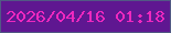 文字の大きさ：2、枠の色：515984、背景の色：5f1791、文字の色：ee28bf 無料ブログパーツのブログ時計